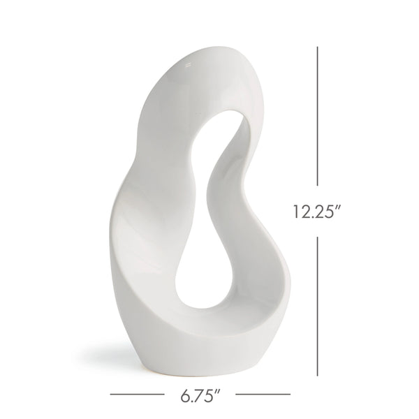 Lyra Sculpture - White, 12.25"H