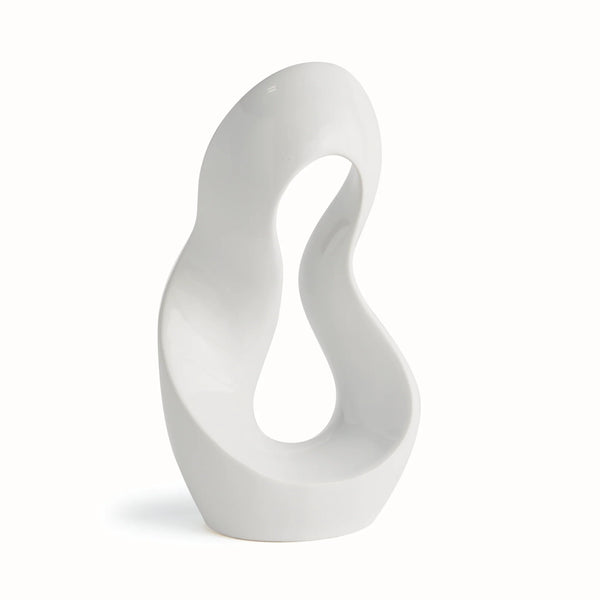Lyra Sculpture - White, 12.25"H