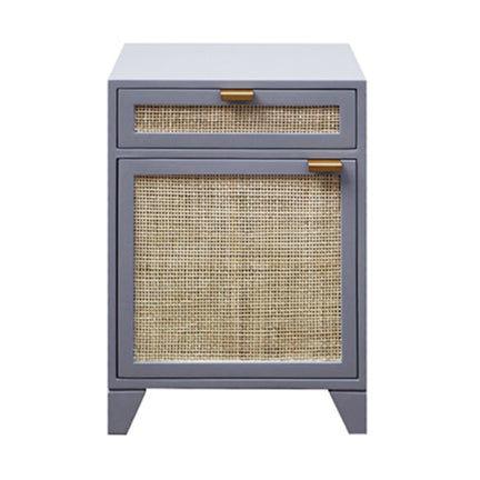 Nell Hand-Woven Cabinet, Matte Grey, 20"W