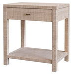 Gia Raffia Single Draw Nightstand, Natural 24"W