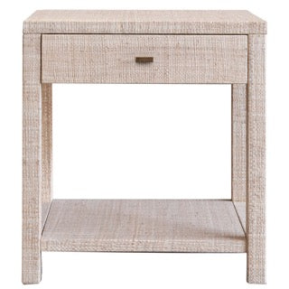 Gia Raffia Single Draw Nightstand, Natural 24"W