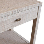 Gia Raffia Single Draw Nightstand, Natural 24"W