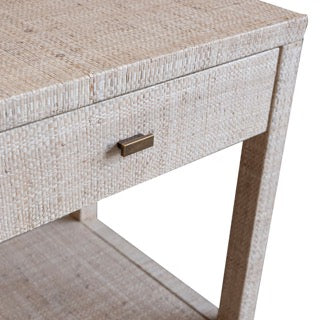 Gia Raffia Single Draw Nightstand, Natural 24"W