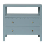 Maribelle Scallop Nightstand - Slate Blue, 28" W