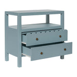 Maribelle Scallop Nightstand - Slate Blue, 28" W