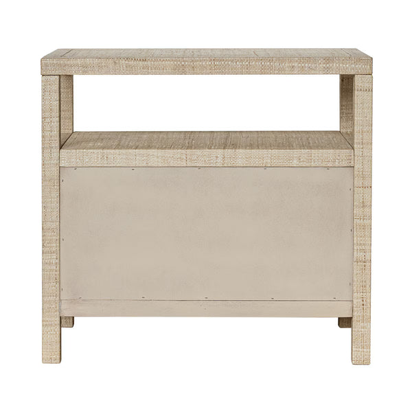 Paloma 2 Drawer Raffia Wrapped Night Stand - Natural, 28"W