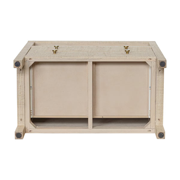 Paloma 2 Drawer Raffia Wrapped Night Stand - Natural, 28"W