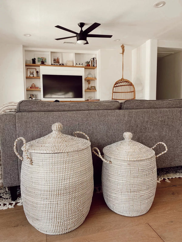 La Jolla Hamper - White, 2 Sizes