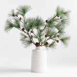 Faux Pine Needle Stem with Pinecones, 38"