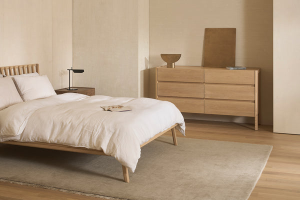 Nell Dresser, 6 Drawers, Light Oak, 63"W