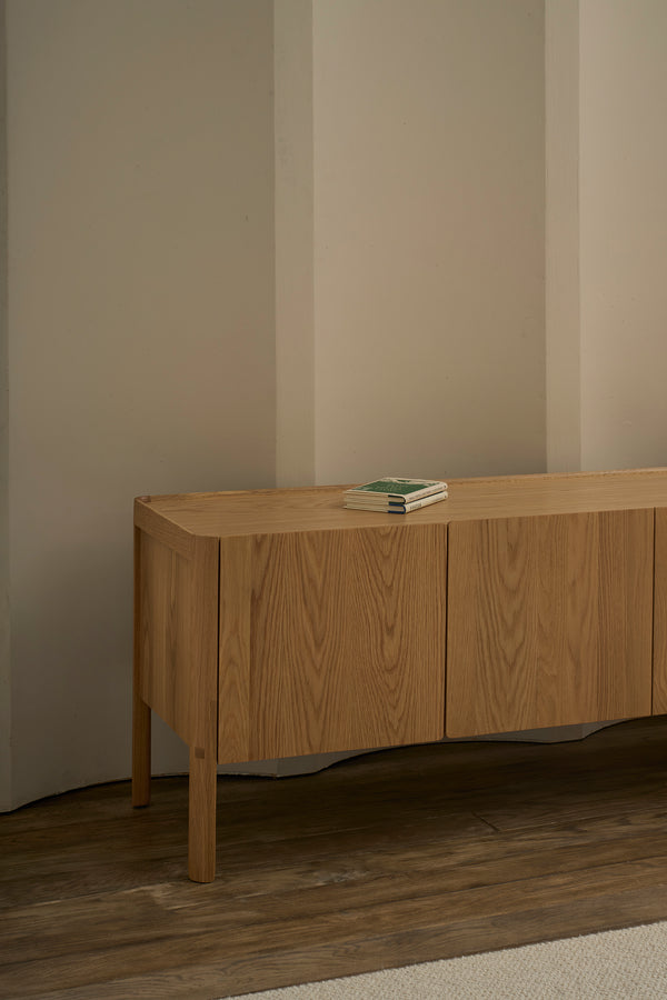 Nell Credenza, Light Oak, 71"W x 17.7"D x 23.6"H