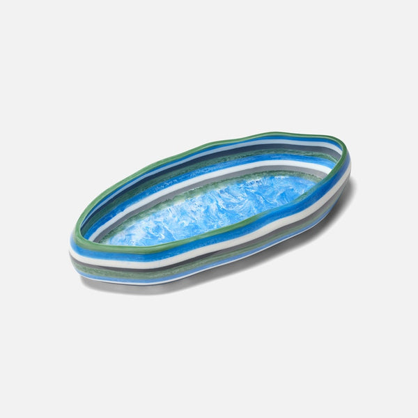 Rucchin Oval Bowl, 24", Sea Mix Stripe