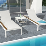 Oasis Chaise Lounge, White