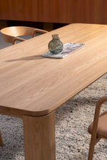 Oli Dining Table, Light Oak, 78.7"W x 39.4"D