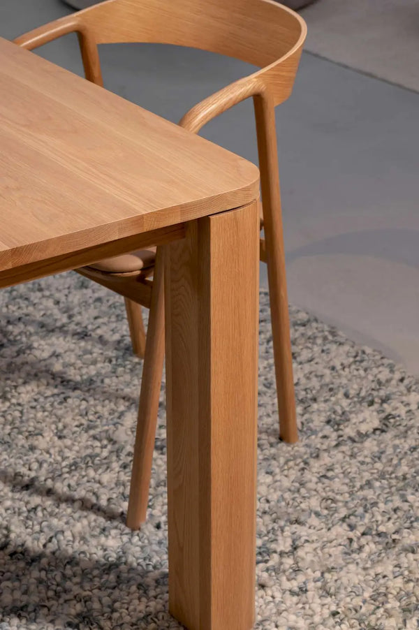 Oli Dining Table, Light Oak, 78.7"W x 39.4"D