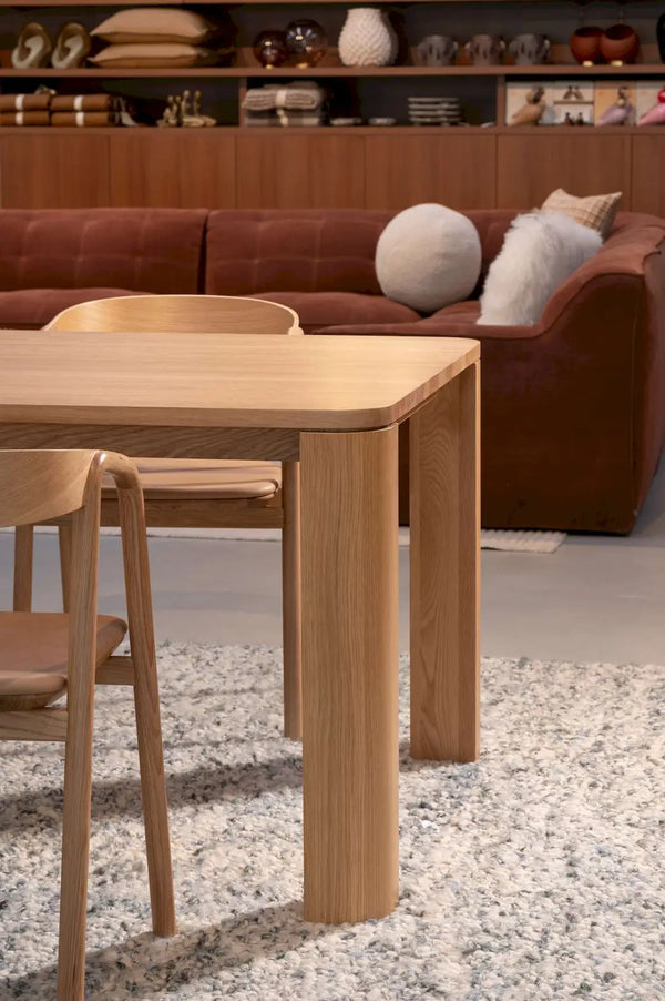 Oli Dining Table, Light Oak, 78.7"W x 39.4"D