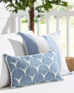 Sandbar Pillow - French Blue, 12" x 21"