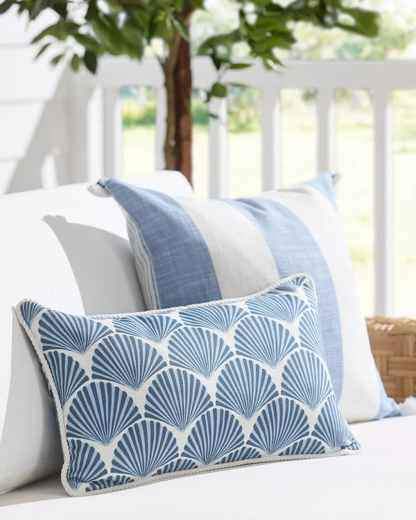 Sandbar Pillow - French Blue, 12" x 21"