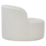 Elle Fabric Swivel Chair 1273-002 Fabric, White/Cream Boucle Chenille