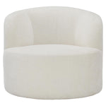 Elle Fabric Swivel Chair 1273-002 Fabric, White/Cream Boucle Chenille