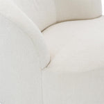 Elle Fabric Swivel Chair 1273-002 Fabric, White/Cream Boucle Chenille