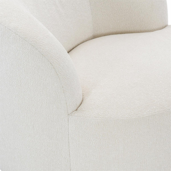 Elle Fabric Swivel Chair 1273-002 Fabric, White/Cream Boucle Chenille