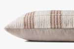 PLL0136 Brown/Ivory Lumbar Pillow, 12" x 27"