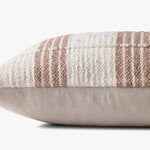 PLL0136 Brown/Ivory Lumbar Pillow, 12" x 27"