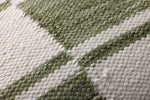 PLL0139 Ivory/Green Lumbar Pillow, 16" x 26"