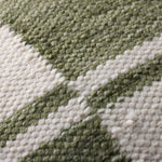 PLL0139 Ivory/Green Lumbar Pillow, 16" x 26"