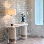 Alba Console Table, White Agate, 64"W x 14"D x 32"H