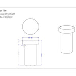 Emberly Spot Table, Sienna, 14"