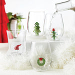 Wreath Icon Stemless Wine Glass