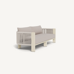 Palm Beach 3 Seater Sofa, Aluminum Bone/Panama Marble/Rope Shell, 96" W