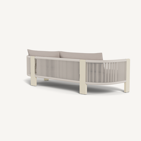 Palm Beach 3 Seater Sofa, Aluminum Bone/Panama Marble/Rope Shell, 96" W