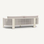 Palm Beach 3 Seater Sofa, Aluminum Bone/Panama Marble/Rope Shell, 96" W