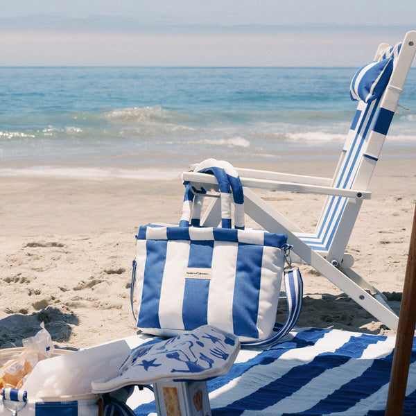 The Cloud Cooler Tote Bag - Crew Mediterranean Blue Stripe