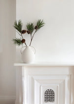 Winter Long Pine Needle Branch with Cones, 40"