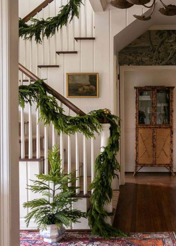 Real Touch Deluxe Norfolk Pine Garland, 96"