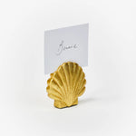 Clam Shell Place Holder, Gold