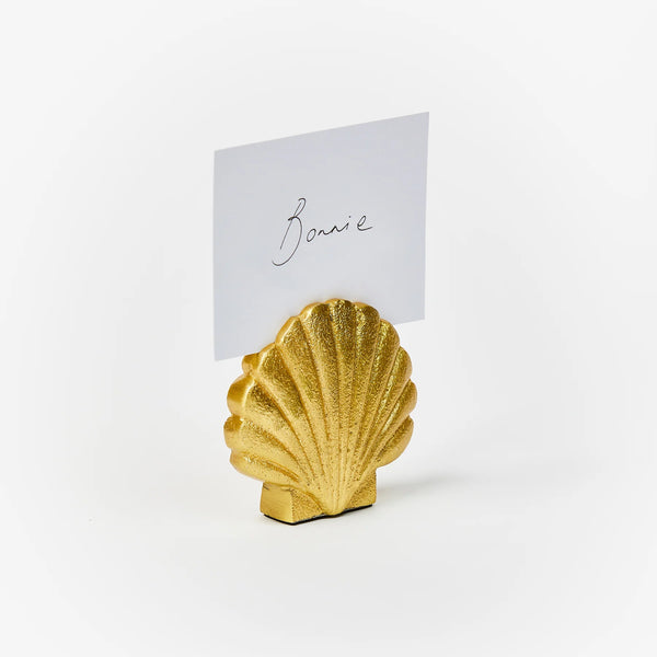 Clam Shell Place Holder, Gold