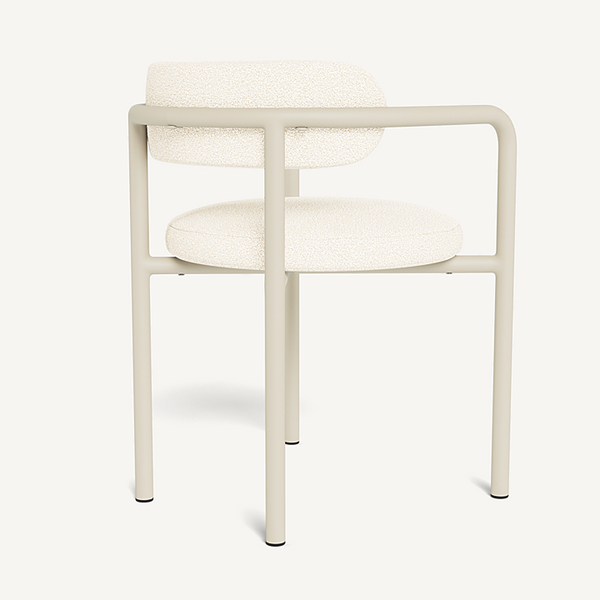 Porto Dining Chair, Aluminum Bone/ Riviera Ivory