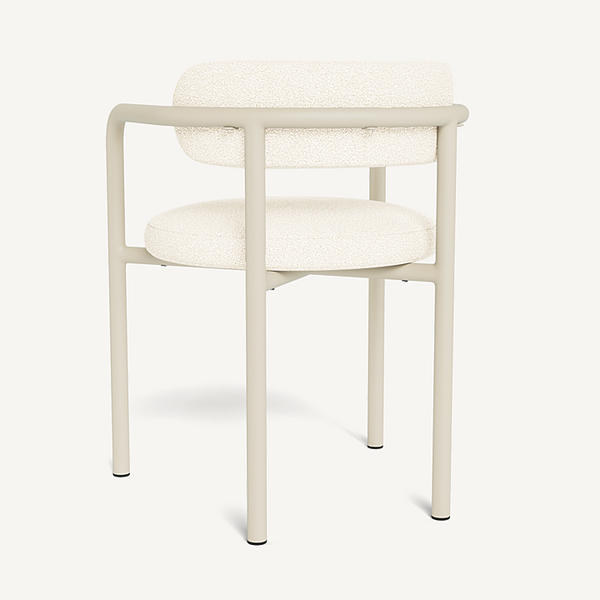 Porto Dining Chair, Aluminum Bone/ Riviera Ivory