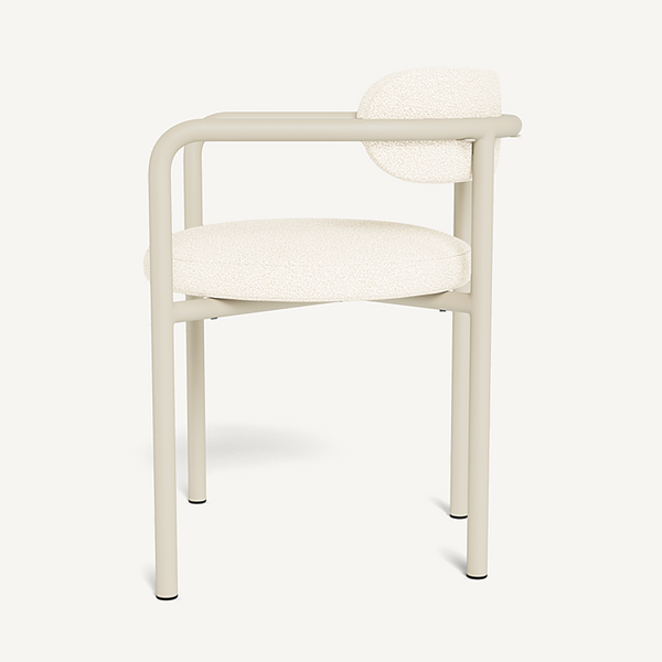 Porto Dining Chair, Aluminum Bone/ Riviera Ivory