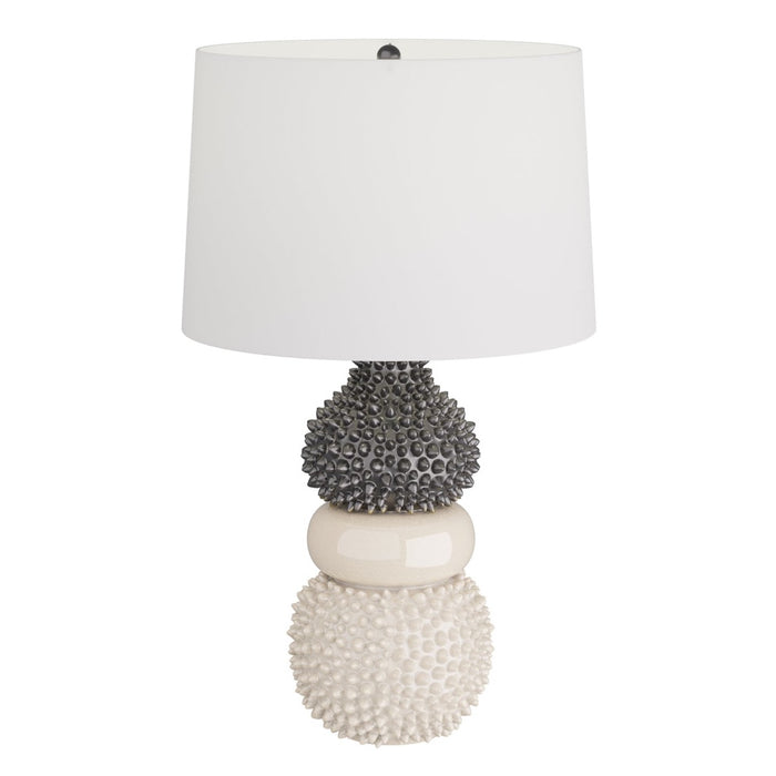 Basilio Lamp, Ivory Crackle, Ceramic