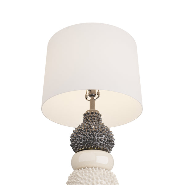 Basilio Lamp, Ivory Crackle, Ceramic