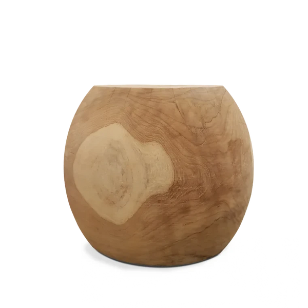 Pure Sphere Stump, Teak, 23.6"W x 23.6"D