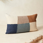 Patchwork Lumbar Pillow, Sky, 12" x 20"