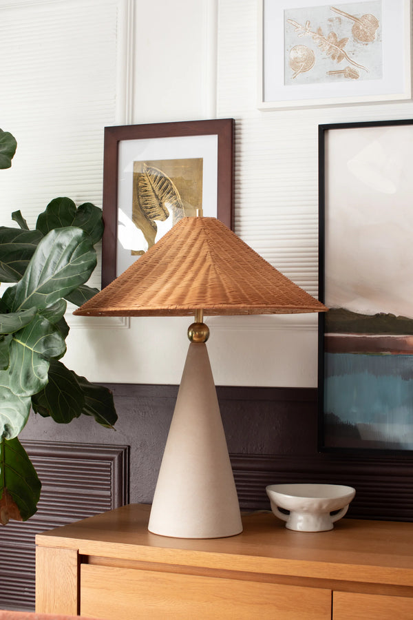 Perilla Table Lamp, 28"H