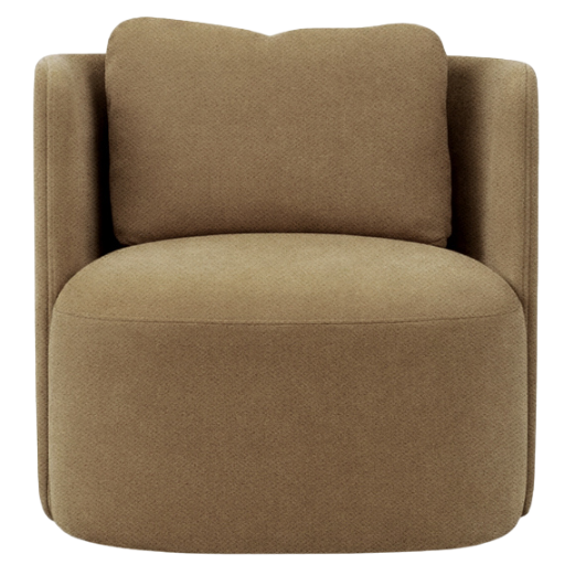 Hudson Swivel Club Chair, Banks Caramel Velvet